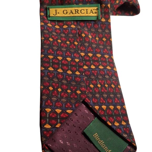 Jerry Garcia Vintage Silk Tie – Birdland Collection – Geometric Abstract Pattern - Picture 4 of 7